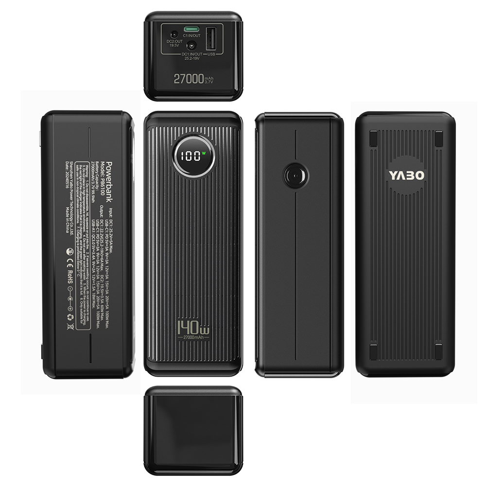PB6100 3.7V 27000mAh High-Capacity Portable Lithium Ion Battery with 100W PD Fast Charging